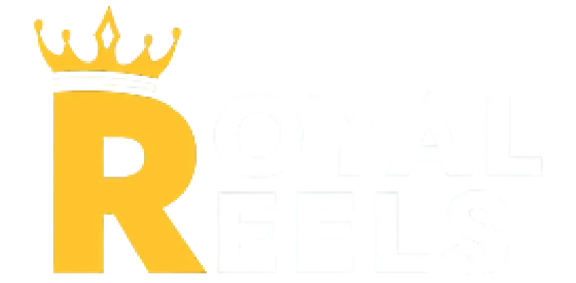 Royal Reels Casino Australia official logo in gold with crown